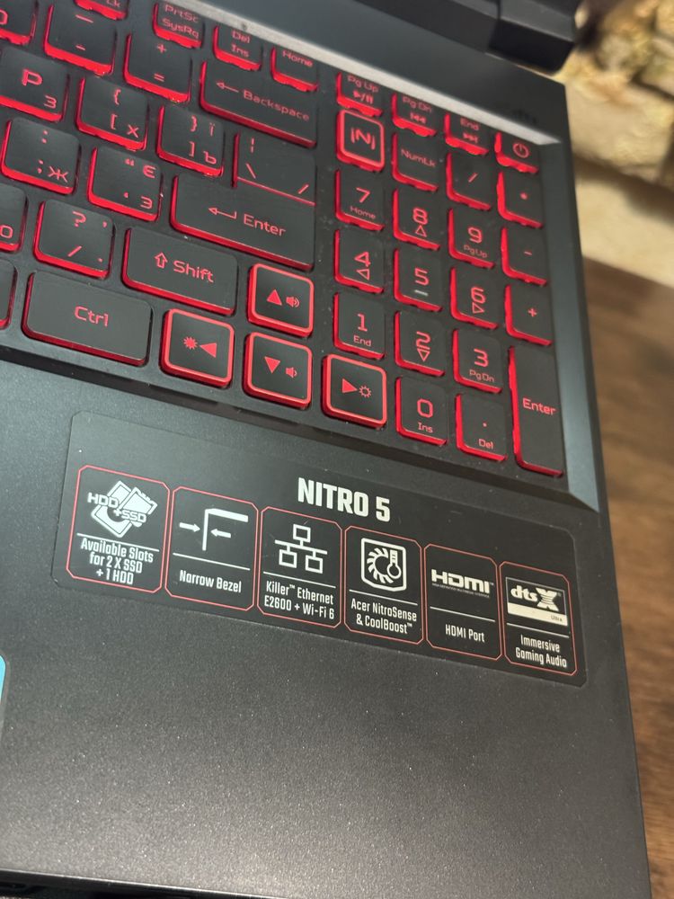 Игровой ноутбук Acer Nitro 5 IPS i5 10th GTX1650