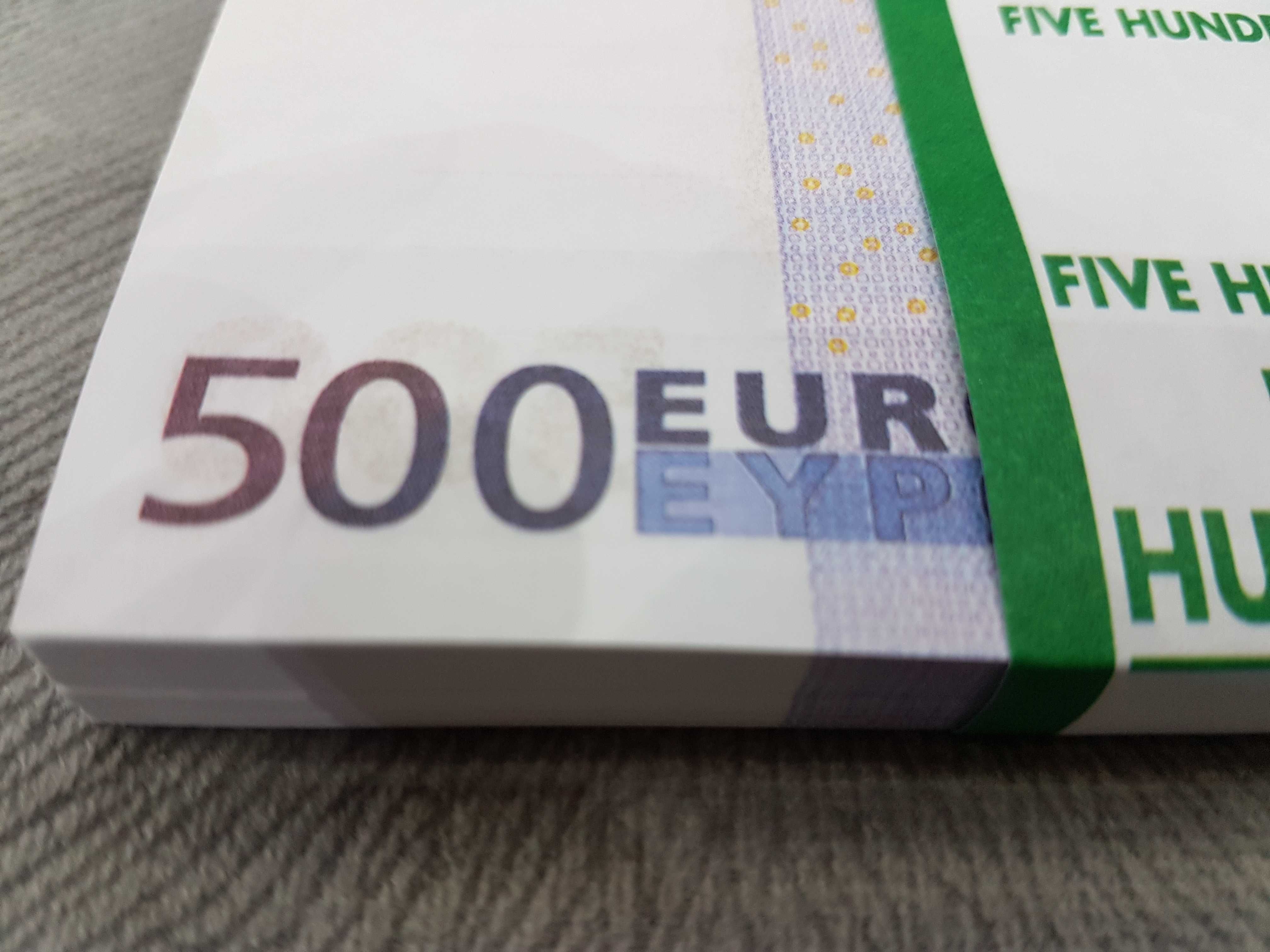 500 EURO plik 100szt. dwustronne edukacja, zabawa+GRATIS