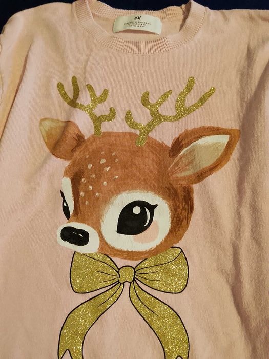 Sweterek świąteczny 134 H&M