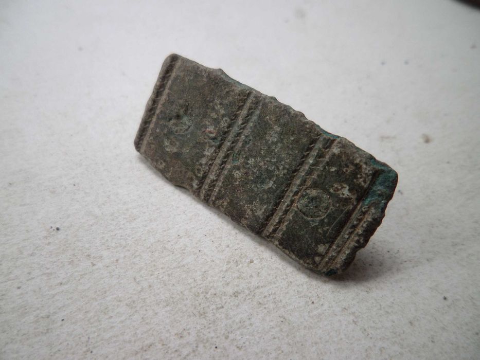 'Peça' antiga em Bronze , Patina Verde