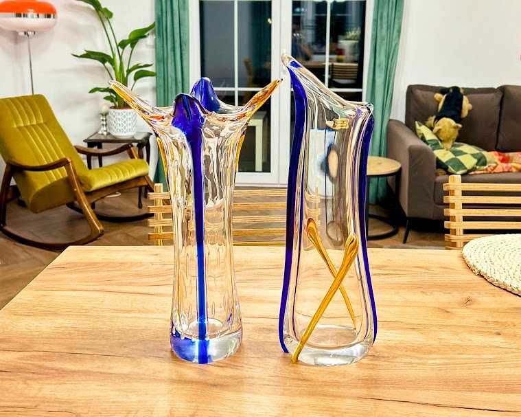 Wazon czeskie szkło Karel Zemek Egermann nowoczesny design