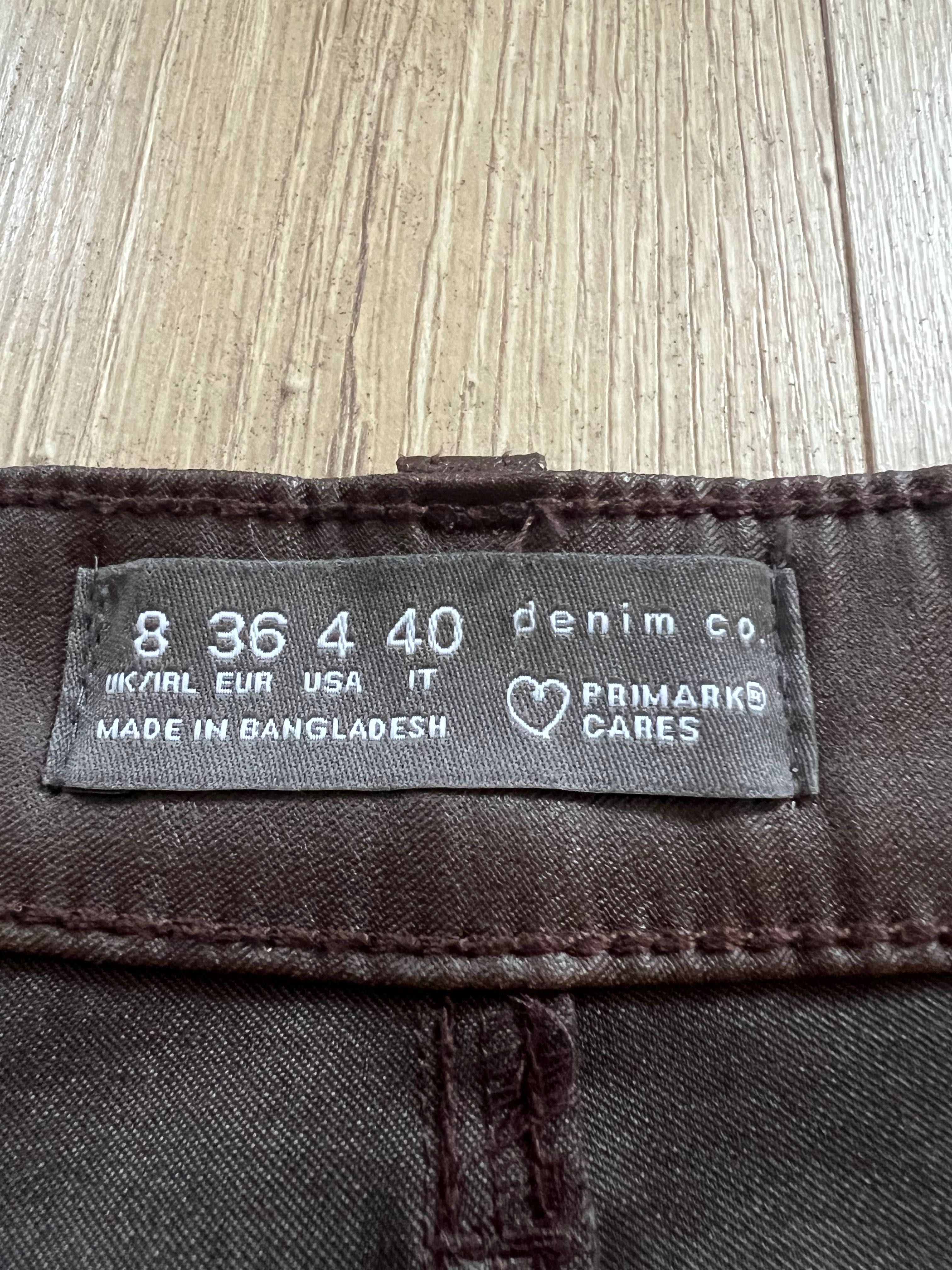 Brązowa spódnica z imitacji skóry - Primark
