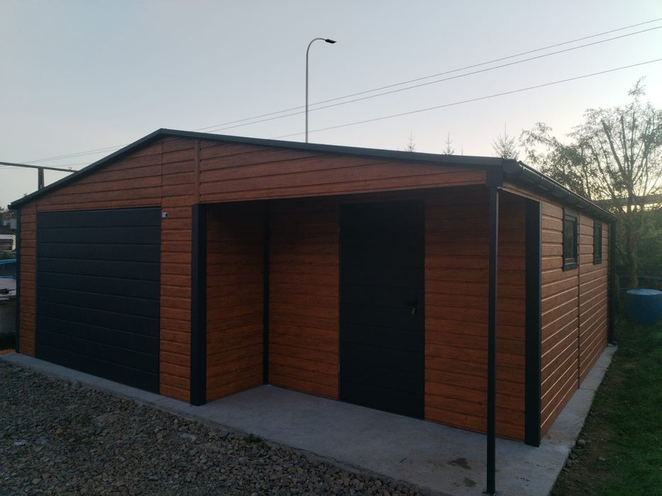 Garaż blaszany 7 x6 multigros, antracyt, producent, blaszak