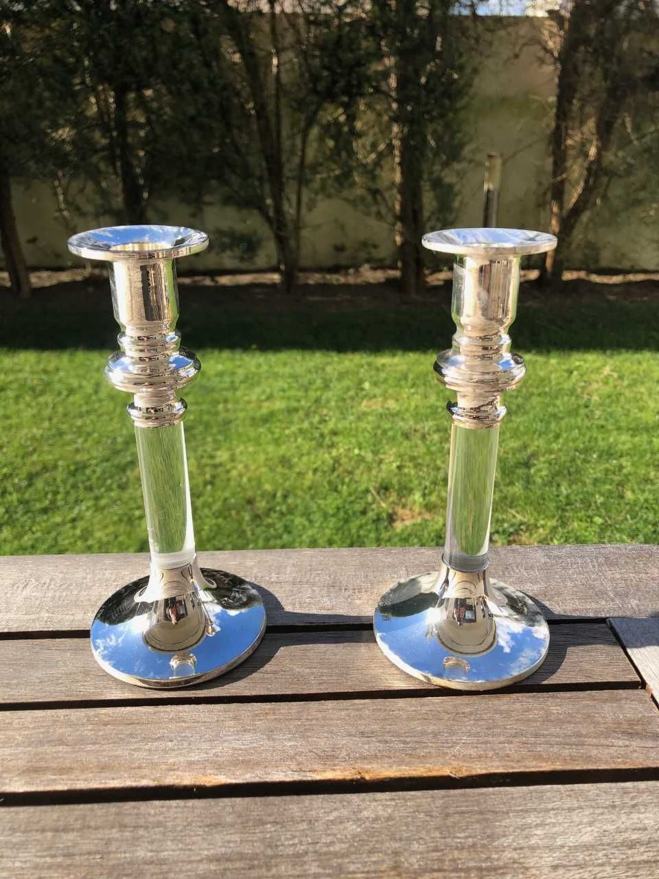 2 Pares de Candelabros em Casquinha (4 peças)