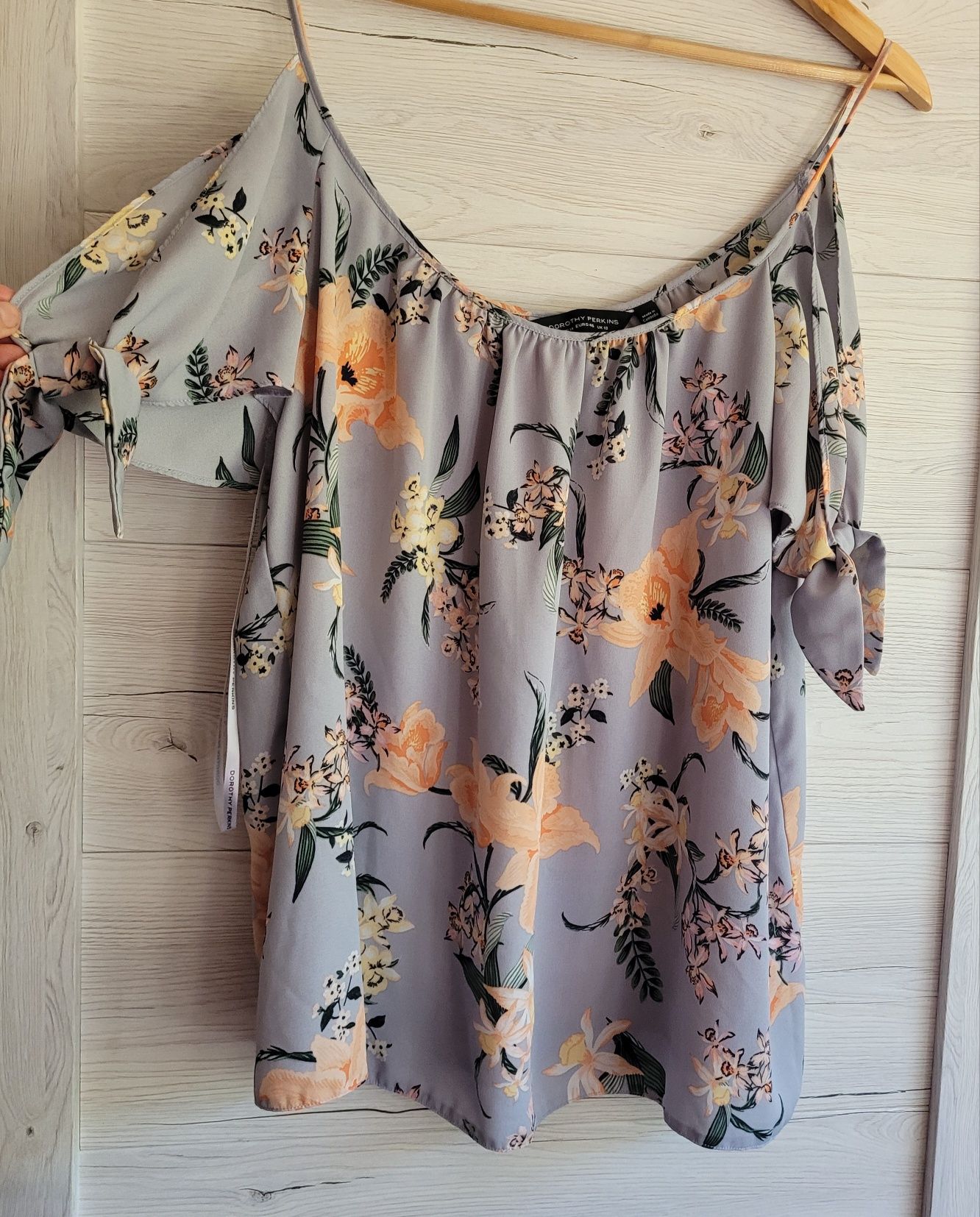 Śliczna zwiewna bluzka Dorothy Perkins M print kwiatowy