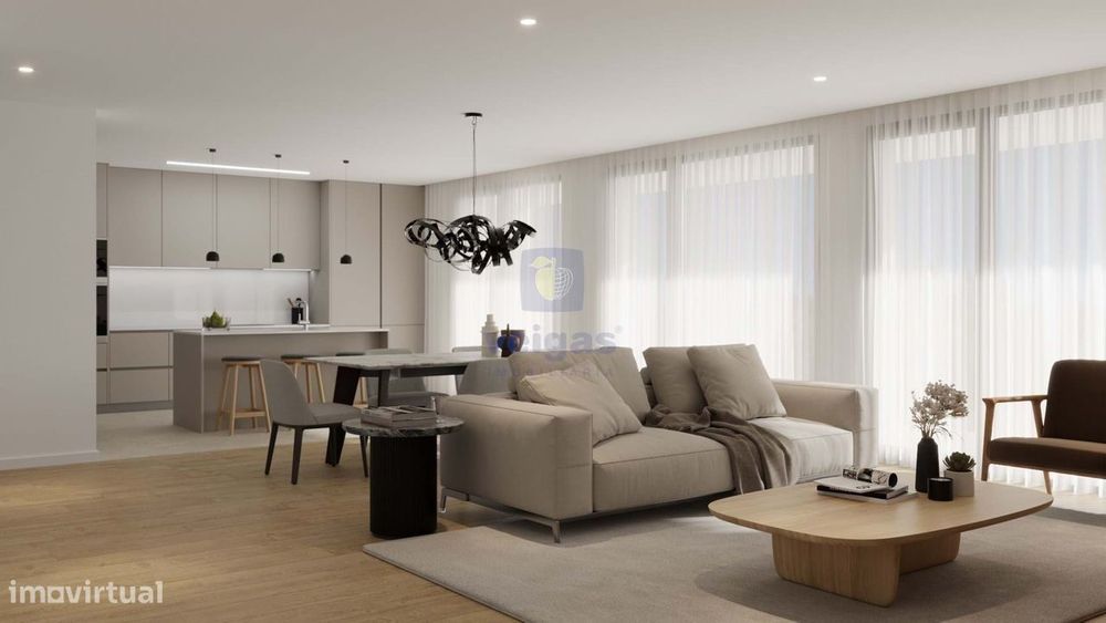 Apartamento T3 Novo em Leiria, Parceiros, com garagem box fechada para