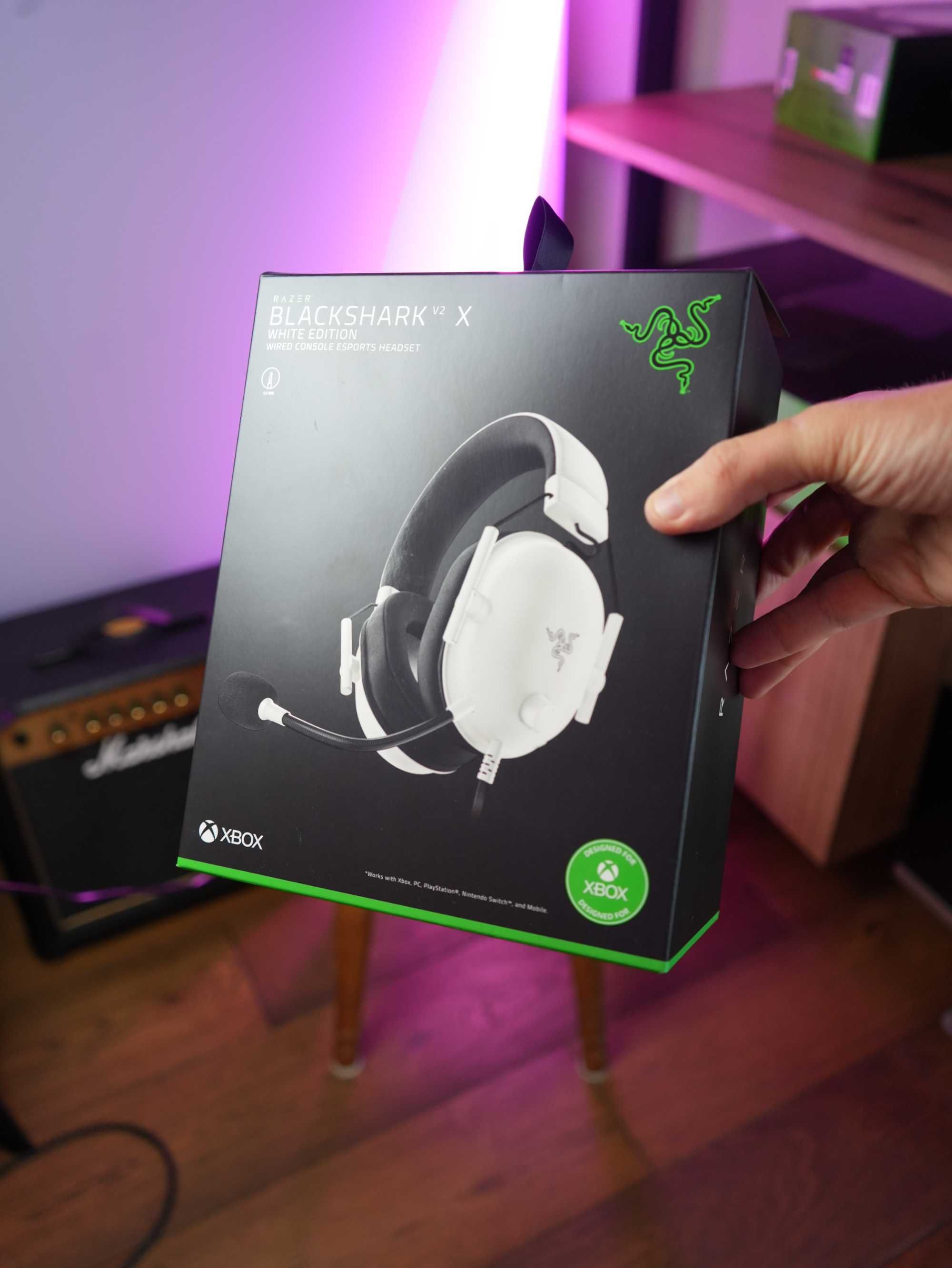Słuchawki Razer BlackShark V2 X White | Nowe | Xbox / PC / PS / Switch