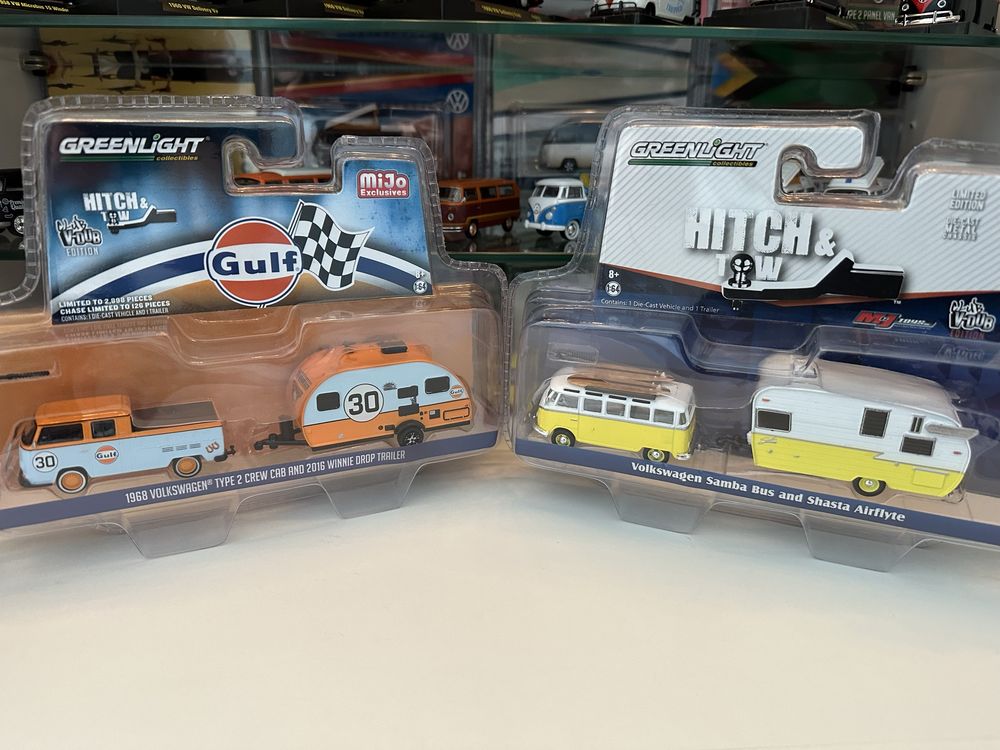 Kolekcja Greenlight Schuco Matchbox Volkswagen T1 i T2 Panel Van