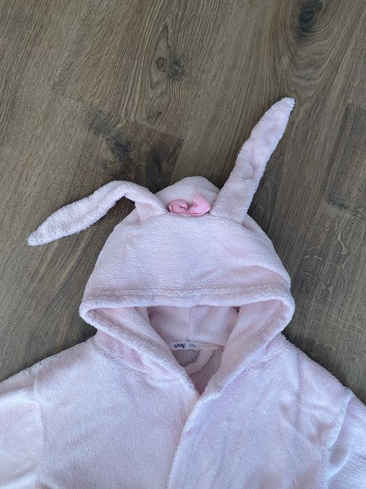 Рожевий плюшевий халатик зайчик