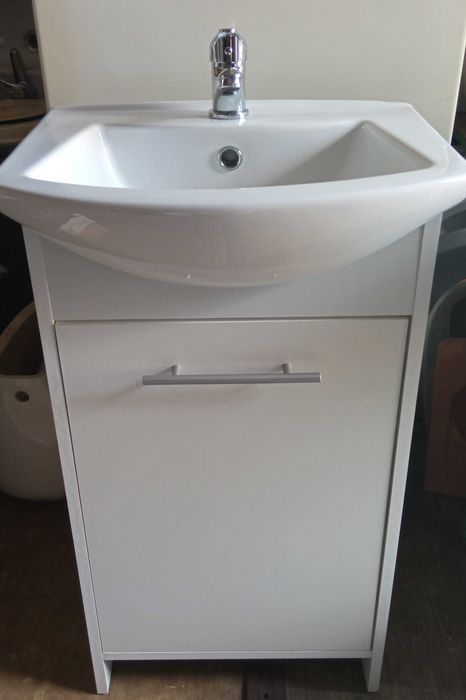 umywalka łazienkowa z baterią i szafką stojącą-kpl,nowy
