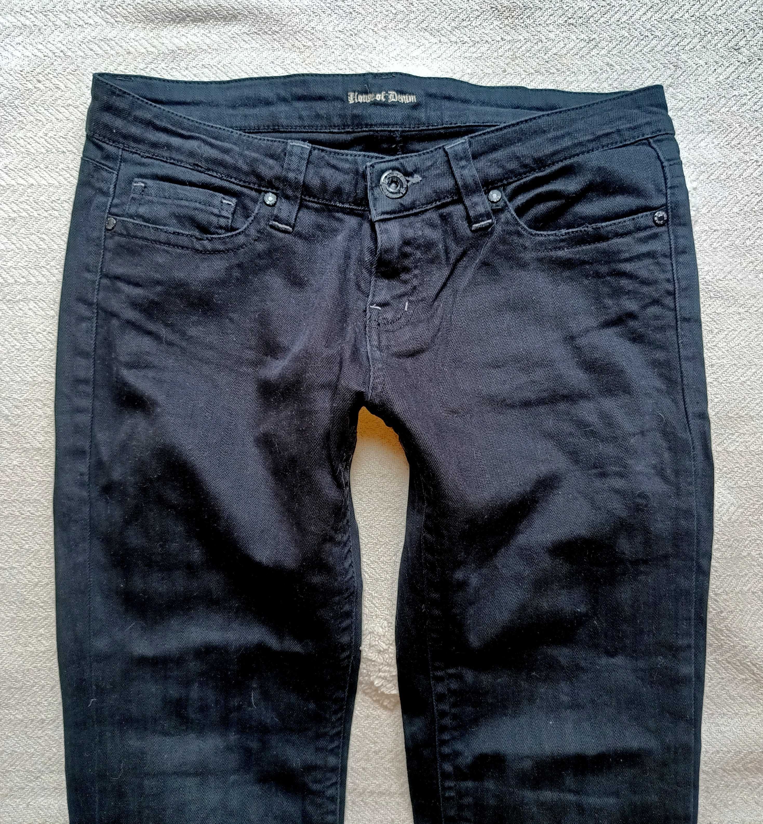 House czarne jeansowe spodnie rozm. 42 XL