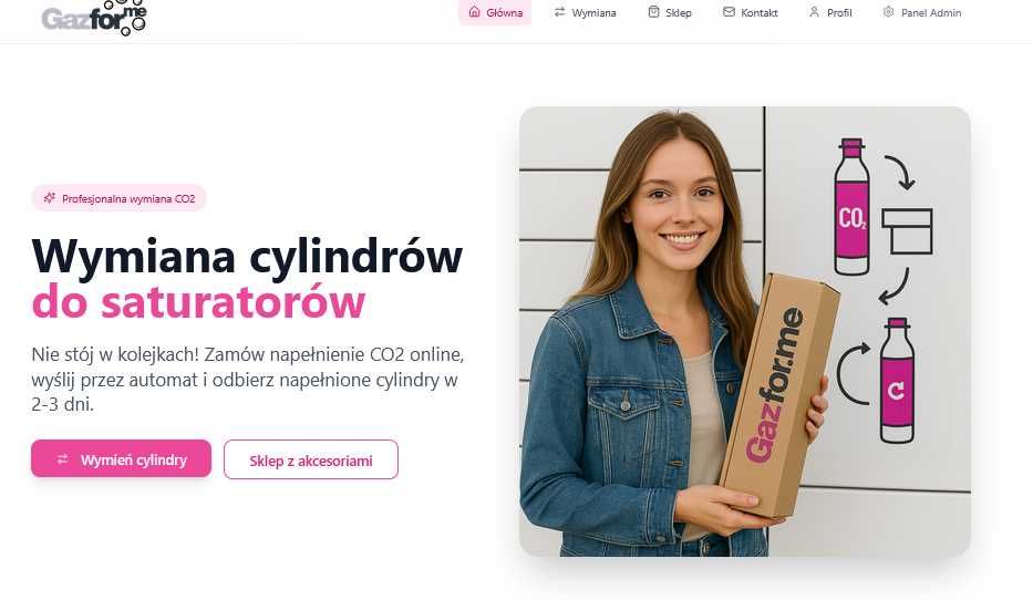 Wymiana i nabijanie butli CO₂ do saturatorów przez Paczkomaty