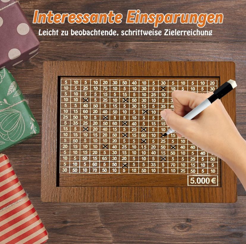 Skarbonka drewniana retro 5000 euro