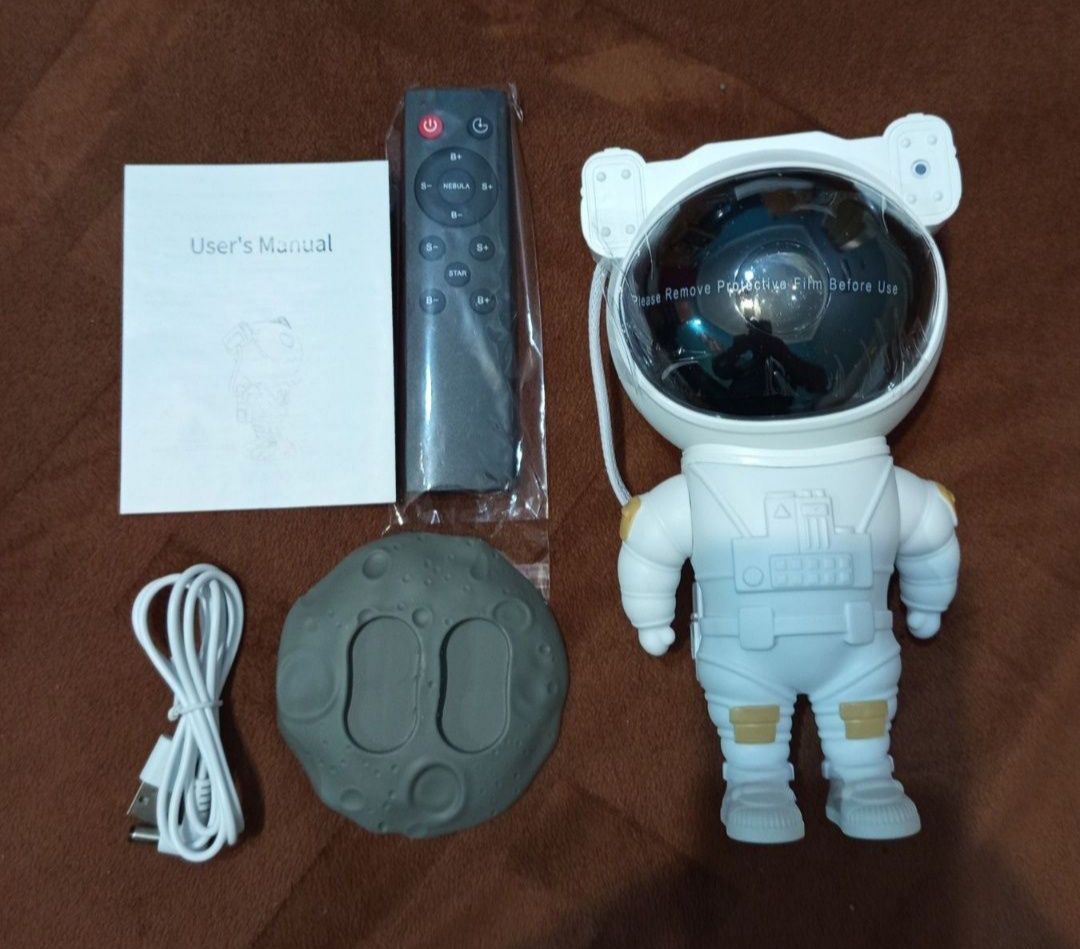 Projektor gwiazd Astronauta rzutnik LED lampka nocna