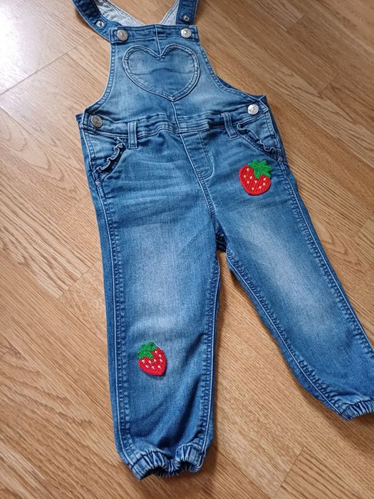 Ogrodniczki H&M 86 dla dziewczynki jeansowe