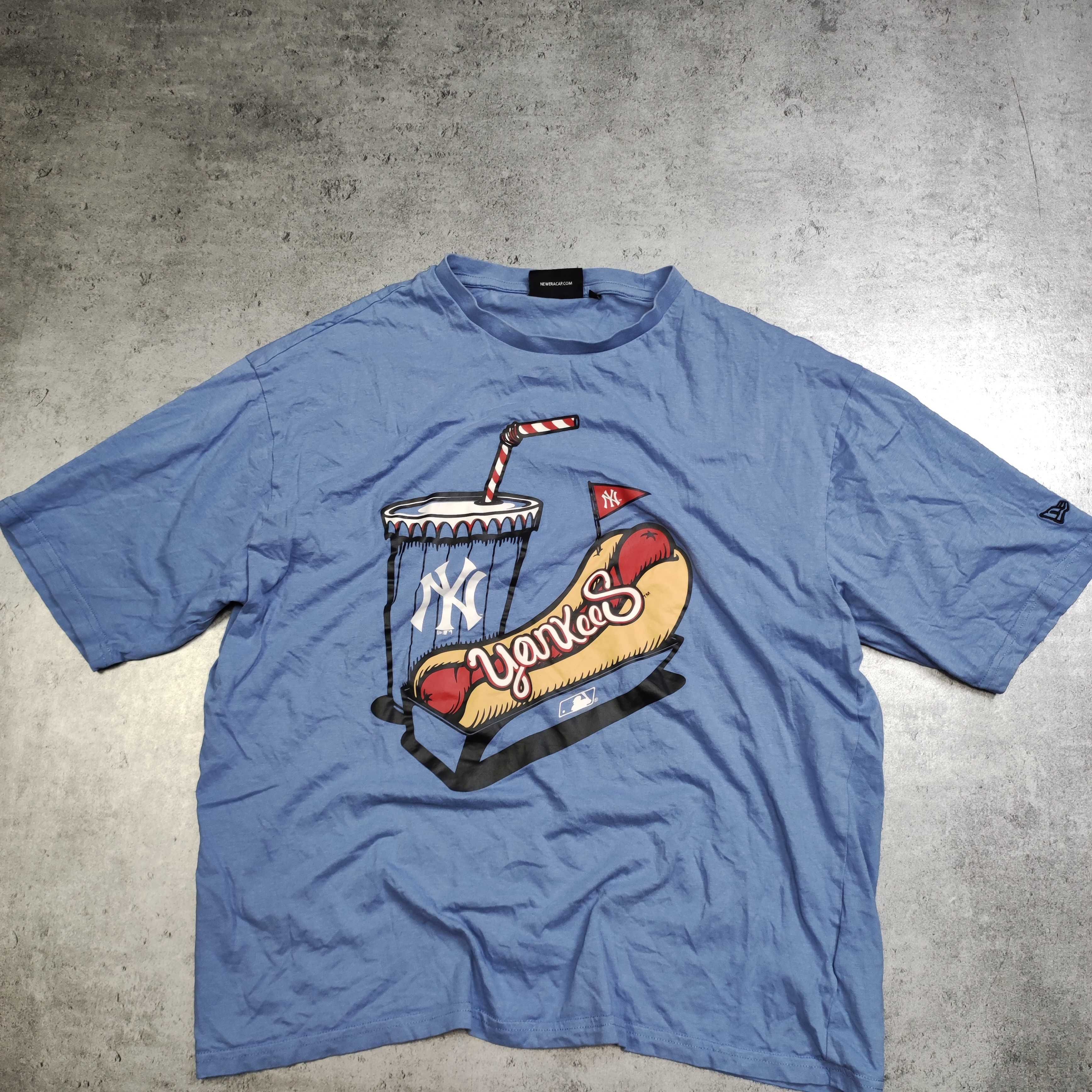 MĘSKA Koszulka Baseball MLB New York Yankees Oversize Bawełna Logo