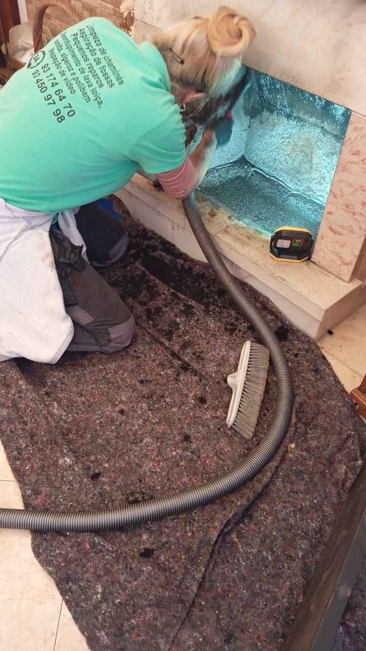 Limpeza de chaminé sala e cozinha