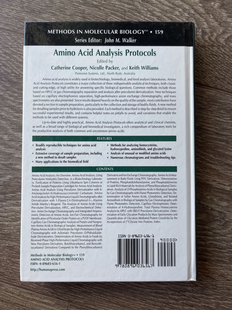 Amino Acid Analysis Protocols