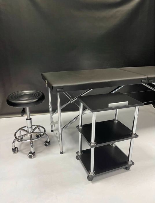 Комплект ВИГІДНО‼️Кушетка косметологічна №54еко-шкіра+етажерка+стілець