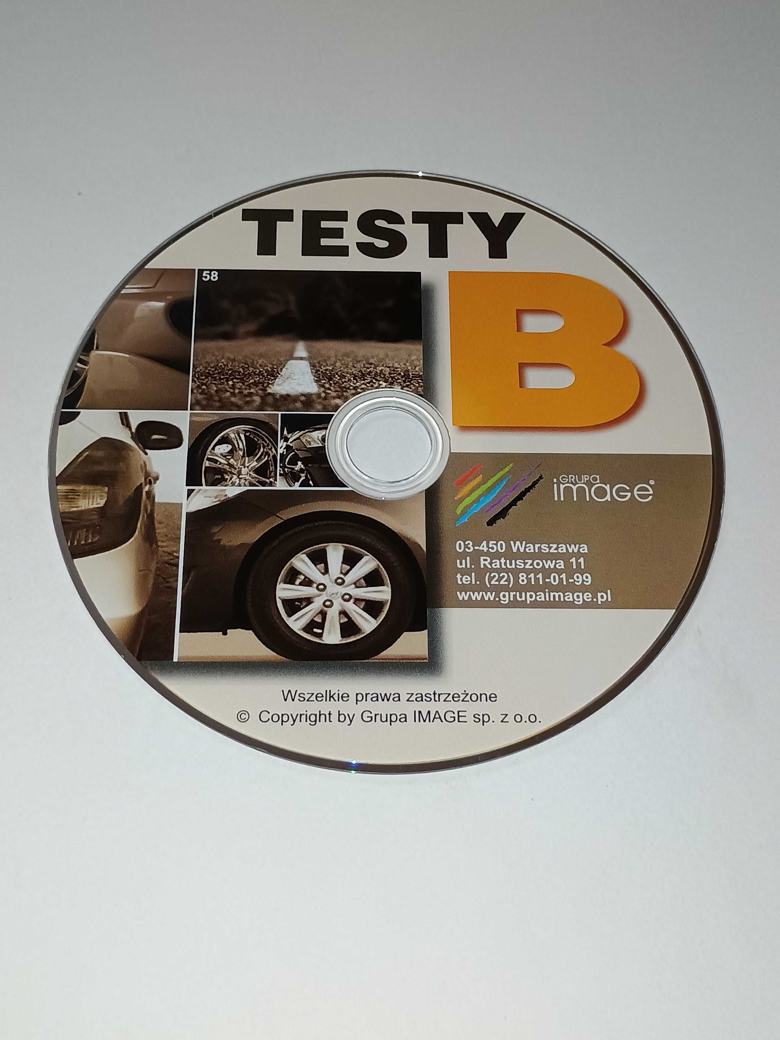 Testy na kurs egzamin prawo jazdy kategorii B - płyta CD
