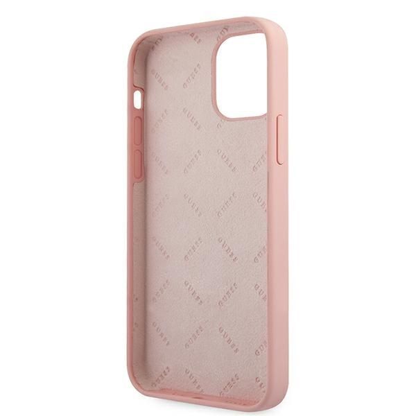 Guess Etui Silicone Vintage do iPhone 12 Mini 5,4" - Różowo Zielony