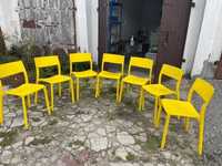 Krzesła plastikowe ogrodowe/ kawiarniane 7szt JANINGE