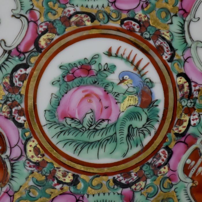 Travessa porcelana da China decoração Mandarim, anos 60/70