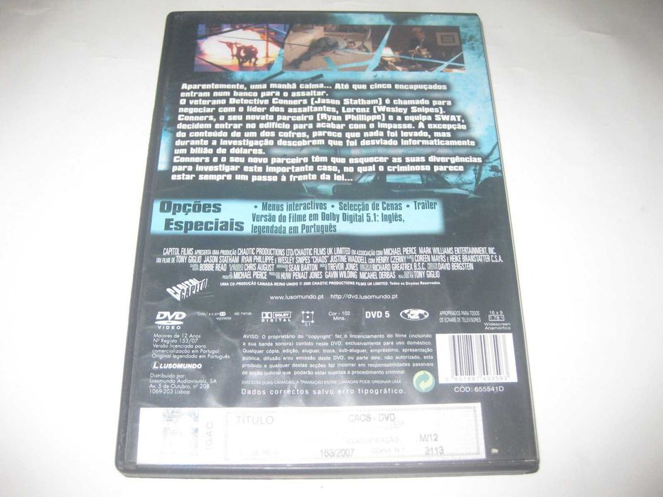 DVD "Caos" com Jason Statham