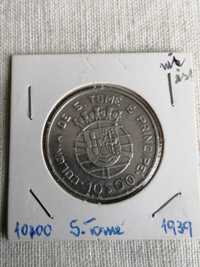 Moedas prata de S. Tomé e Príncipe e moeda de Timor, cupro níquel.