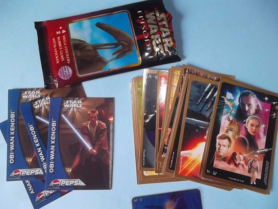 Star Wars , pack trading cards, stickers, Topps Force Attax etc