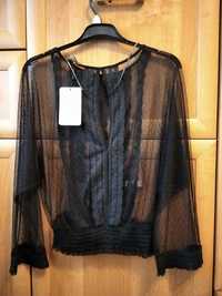 Czarna koronkowa bluzka Zara