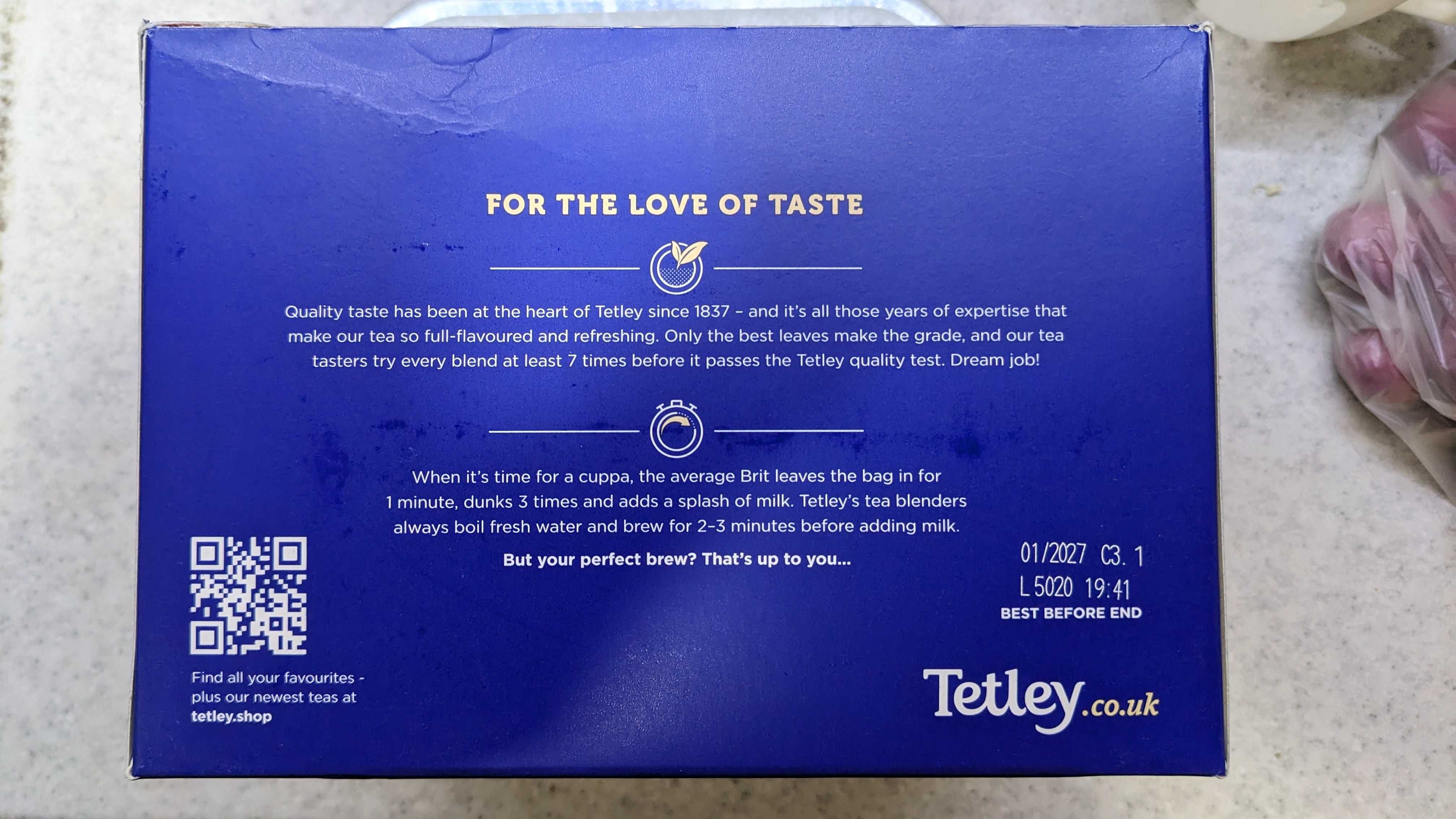 Чай черний Tetley Original 240 пакетов и 750 грамм