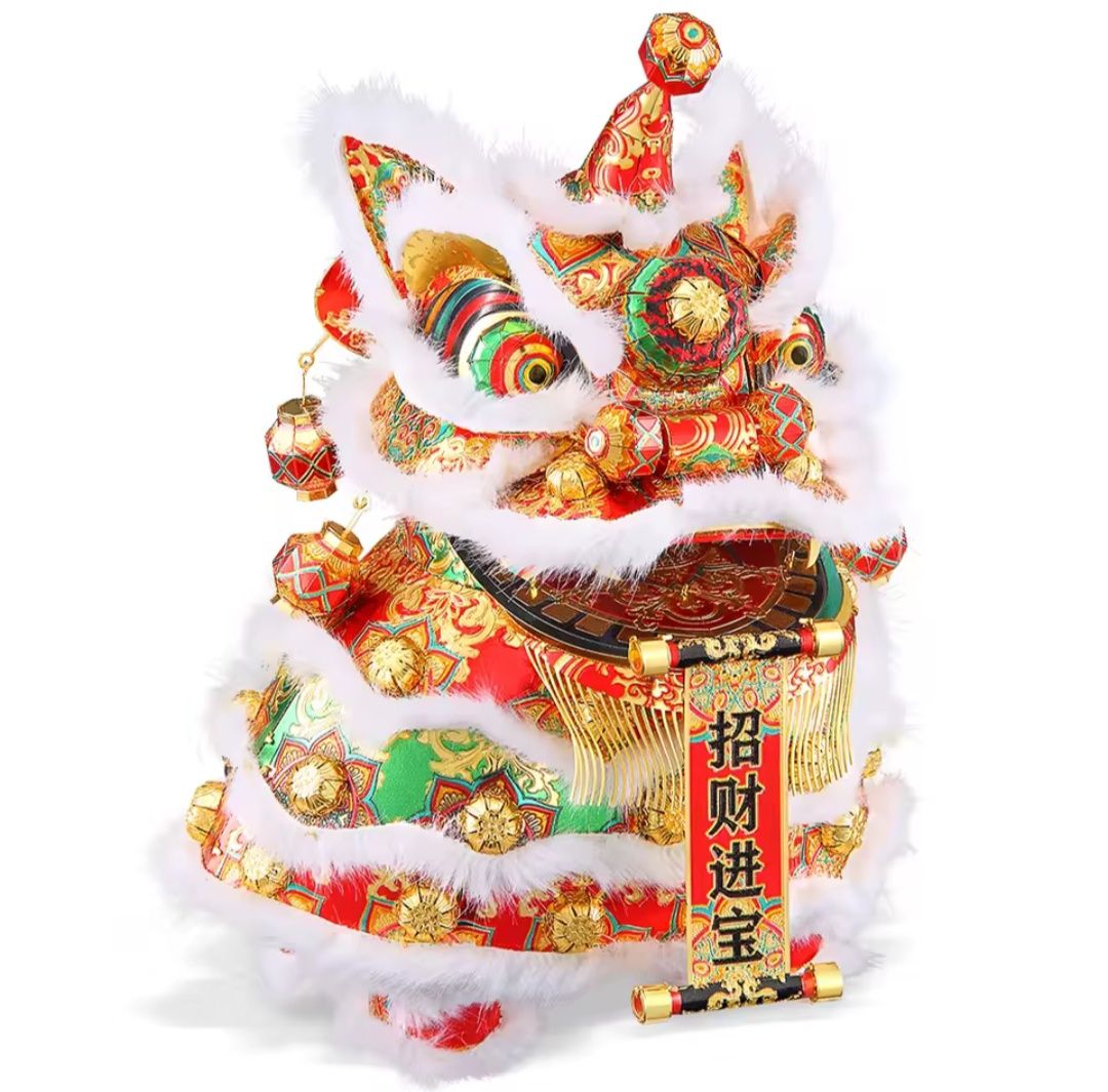 Puzzle 3D metalowe chiński taniec lwa