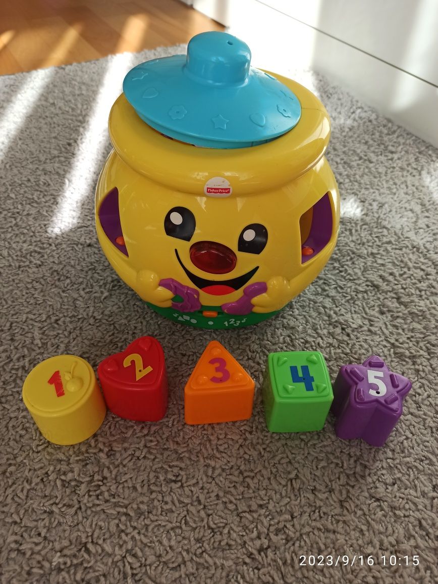 3 Sortery fisher price garnuszek na klocuszek,