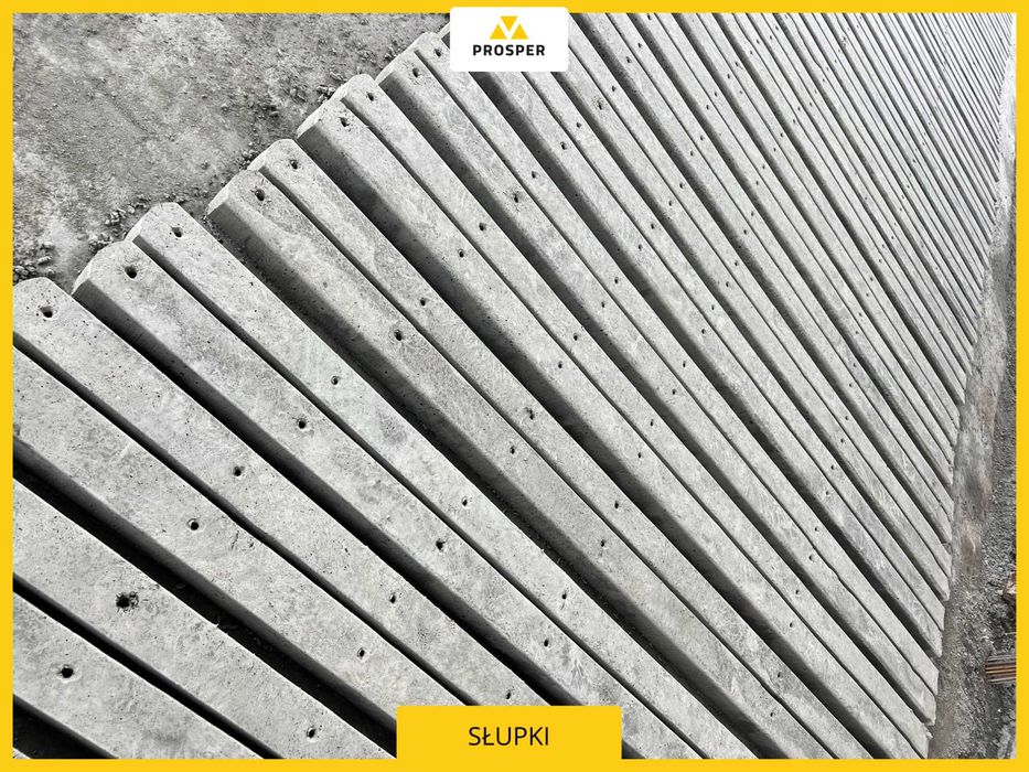 Słupki betonowe do siatki i malin 1,90m 2,20m TRANSPORT HDS