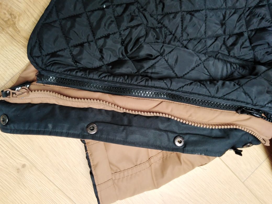 Kurtka chłopięca, 80cm, kurtka z podpinką, cool club, brązowa
