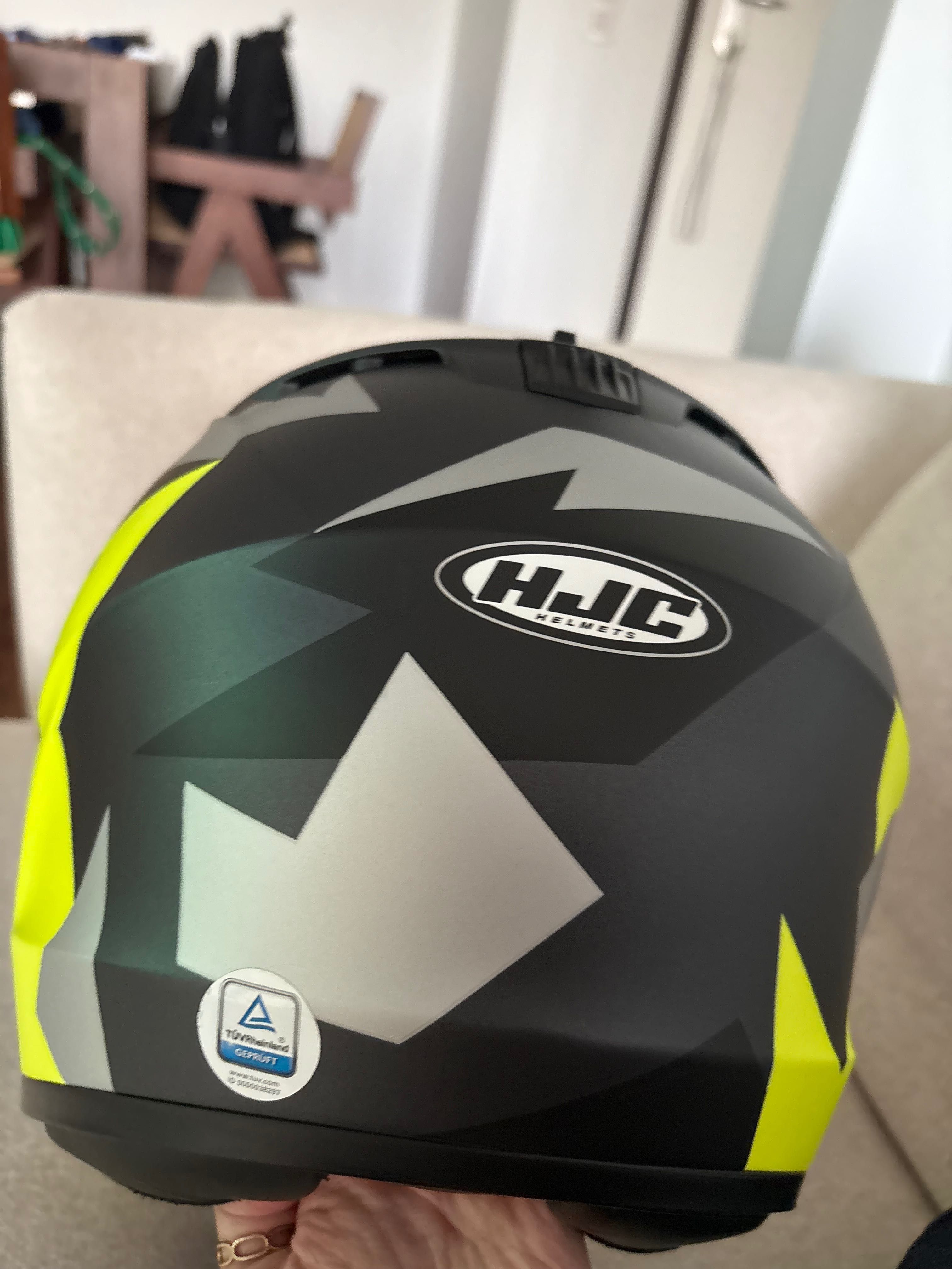 Capacete Moto HJC C70 preto/cinzento/fluorescente