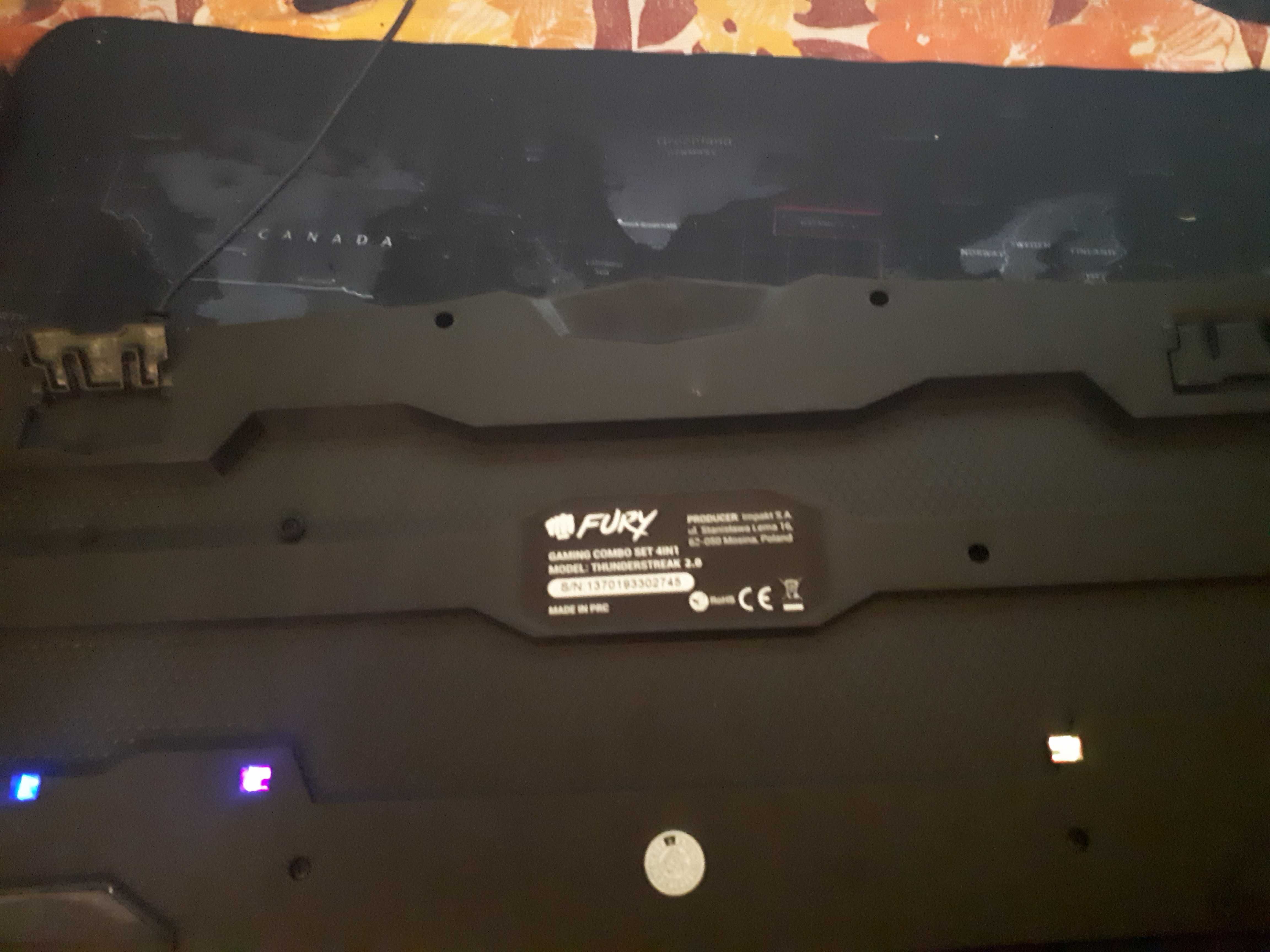 Kawiatura i mysz gaming combo thunderstreak 2.0