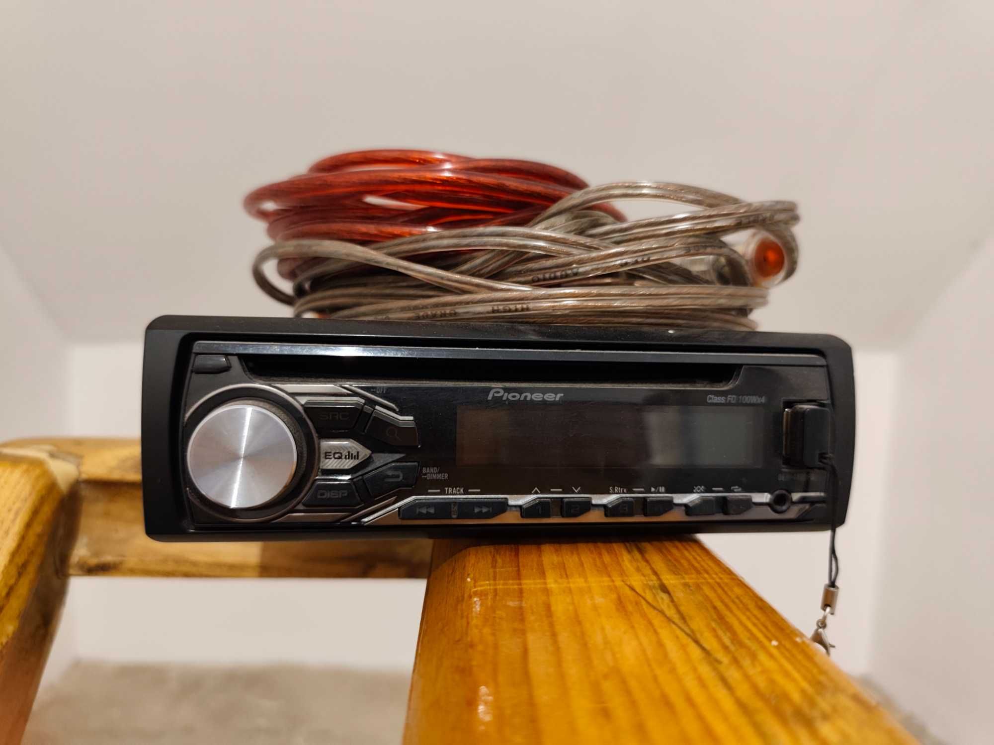 Radio Pioneer DEH-4800FD+Subwoofer aktywny Peiying ALIEN PYBA300X