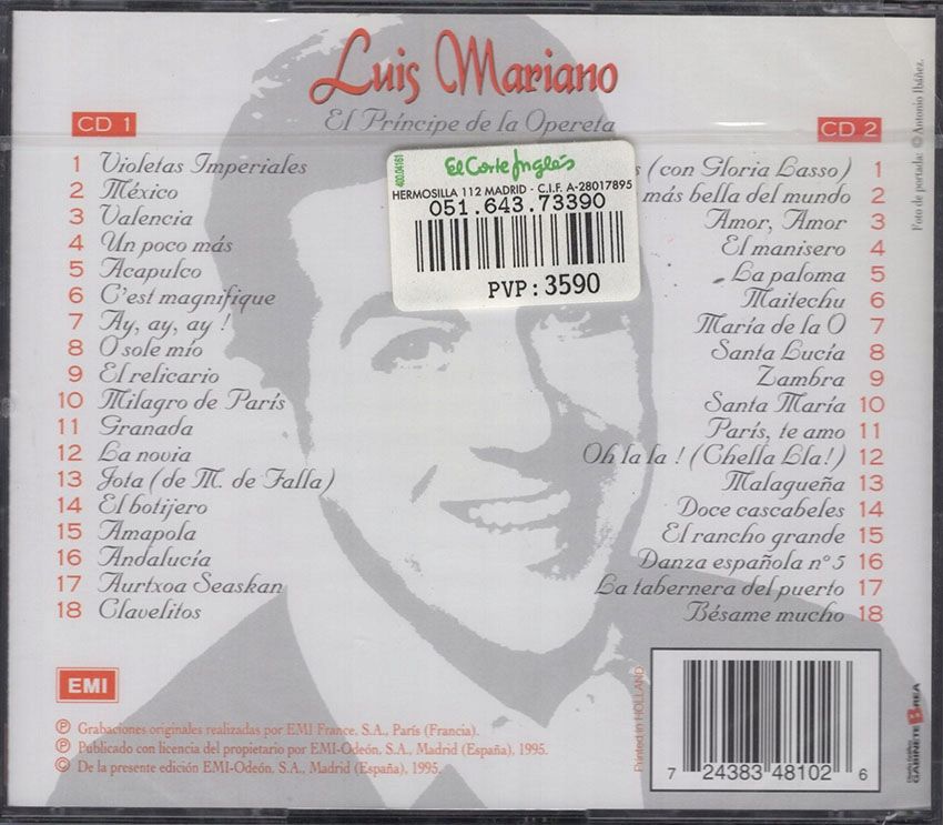 Luis Mariano - El Principe De La Opereta  - 2CD