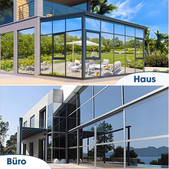 Folia Okienna Lustrzana UV 75x300 cm Termiczna Samoprzylepna