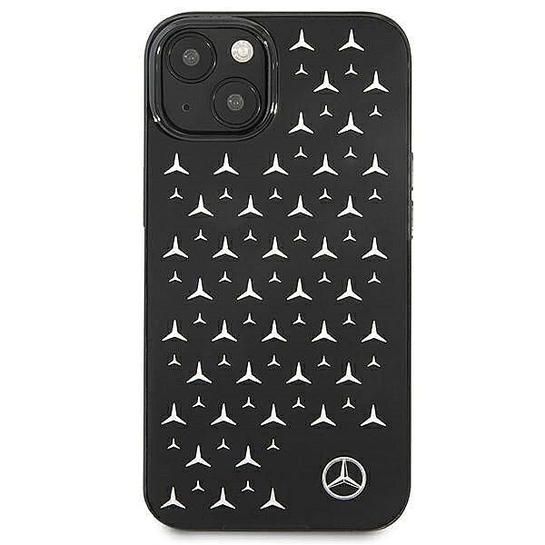 Etui Mercedes Silver Stars Pattern na iPhone 13 mini - czarne