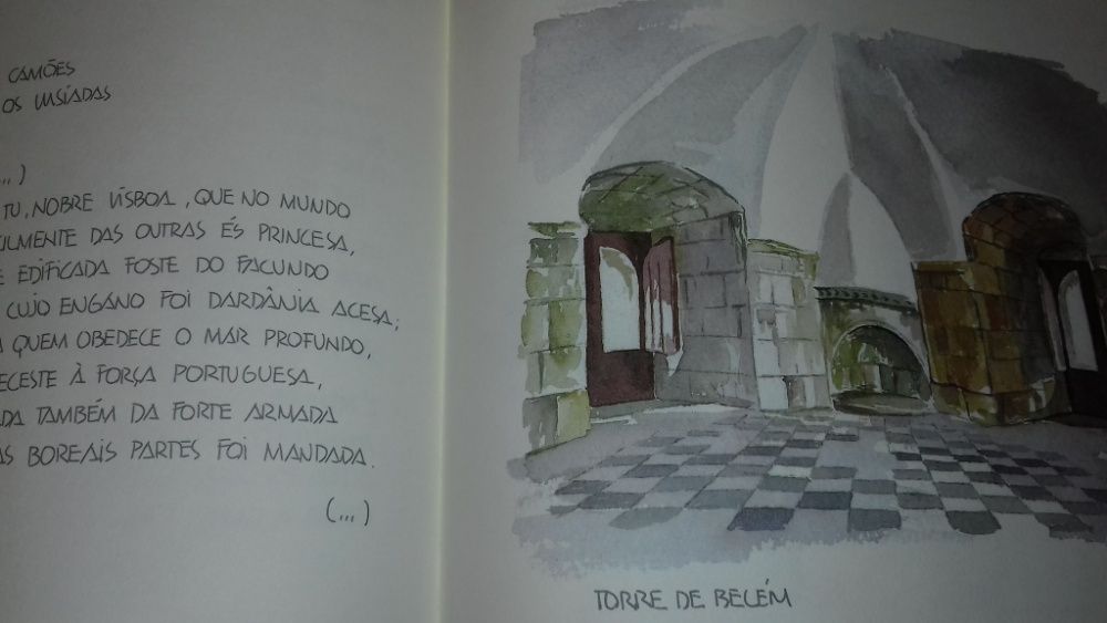 Caderno de Passeio -Lisboa com suas casas de várias cores