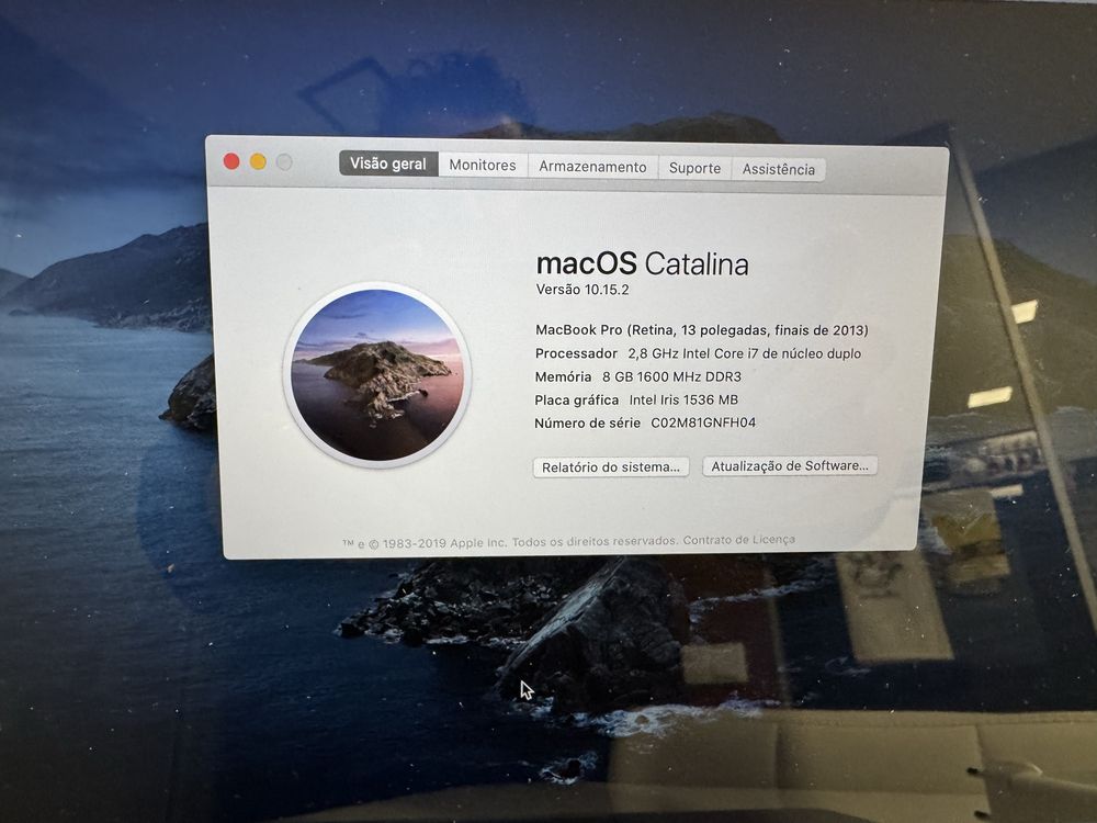 MackBook Pro 13.3 I7 ( 8gb/256gb)