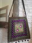 Torebka wyszywana boho, hippie vintage lata 70-te