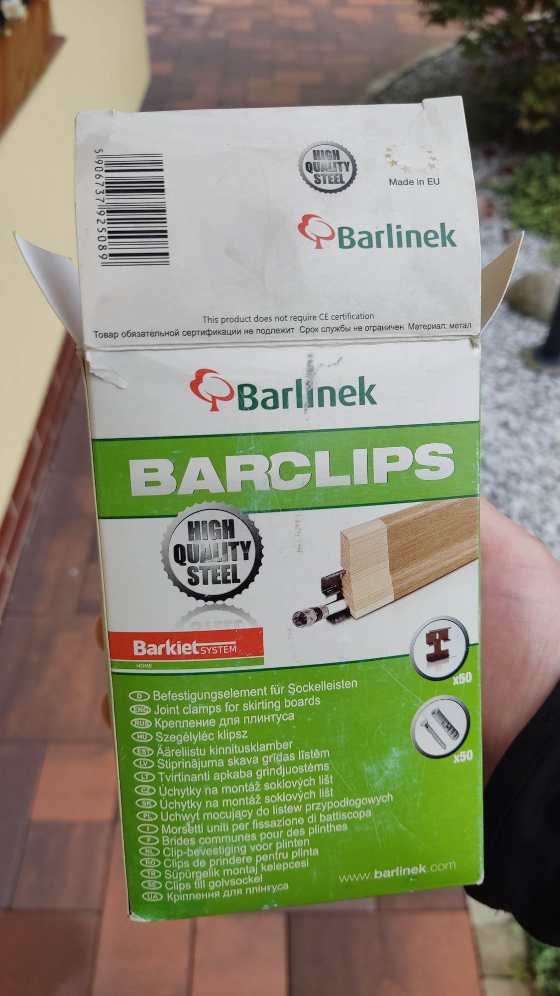 Klipsy montażowe Barclips do listew Barlinek