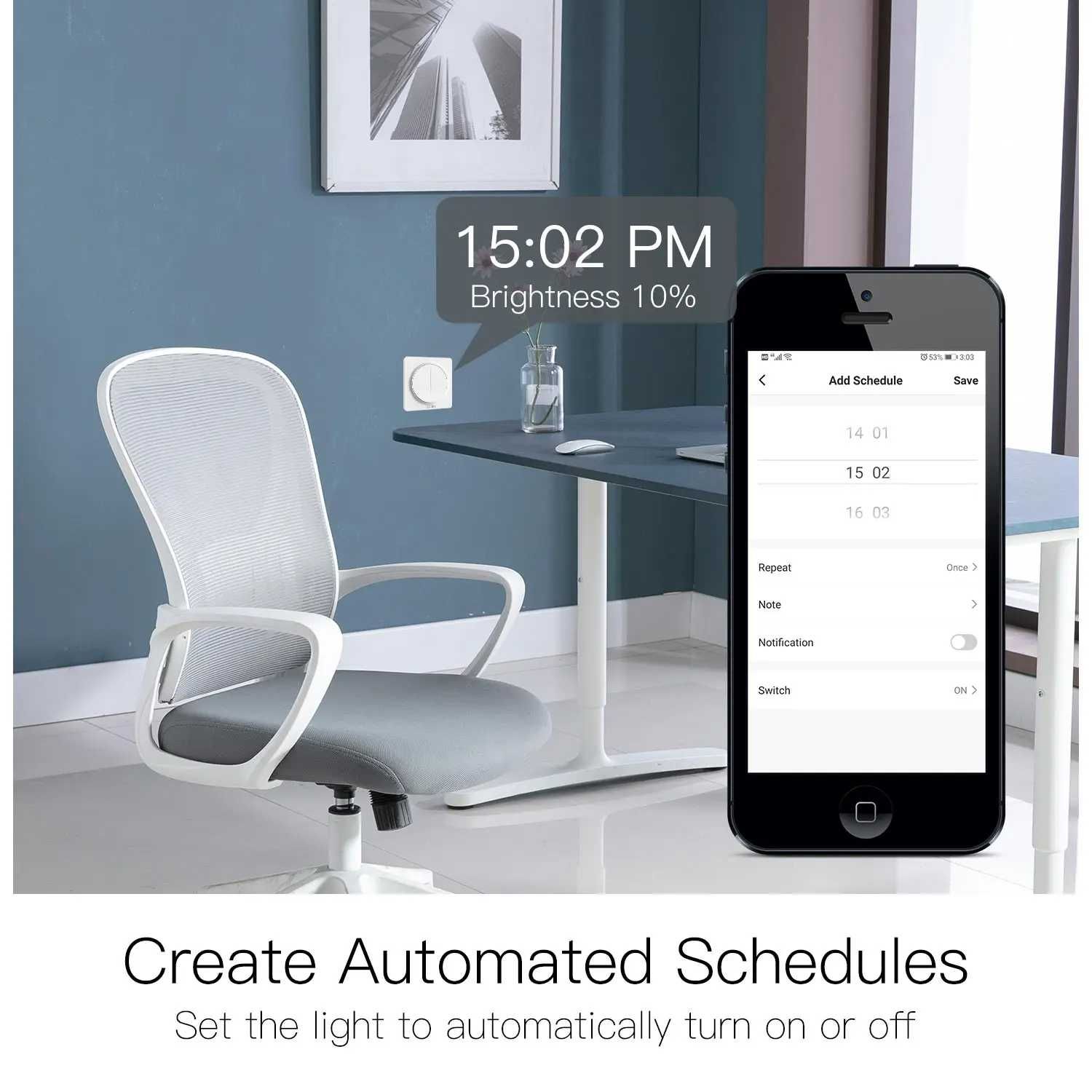 Smart Dimmer Switch Wi-Fi, Smart Life Tuya