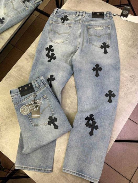 Джинсы Chrome Hearts Штаны Хром Хартс 1:1