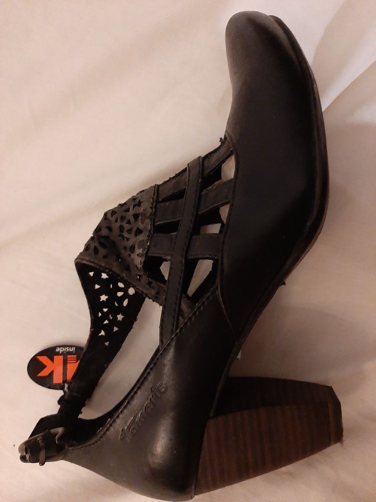 pantofelki damskie, czarne, Tamaris