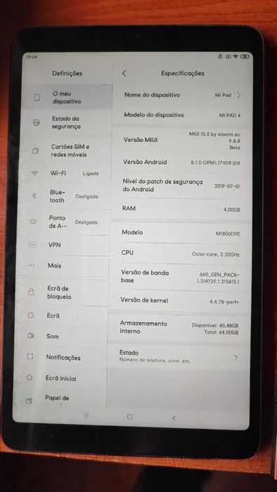 Tablet Xiaomi MI PAD 4